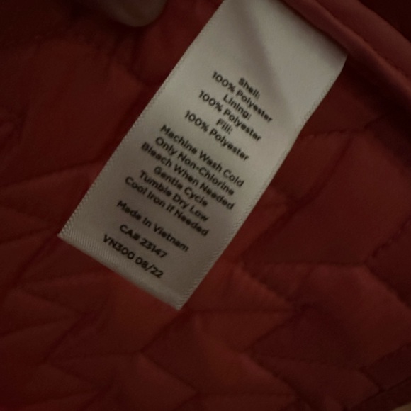 Talbots double breasted quilted jacket XL in very warm red color. - Picture 5 of 5
